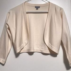 Ann Taylor Ivory Cropped  Cardigan